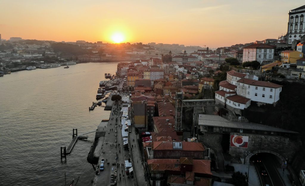 River Douro - Sunset - Porto, Portugal Panorama in Porto