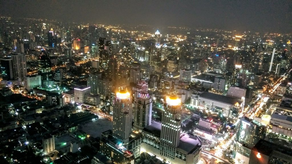 On top of Baiyoke Tower, Bangkok .. it was getting uncomfortable