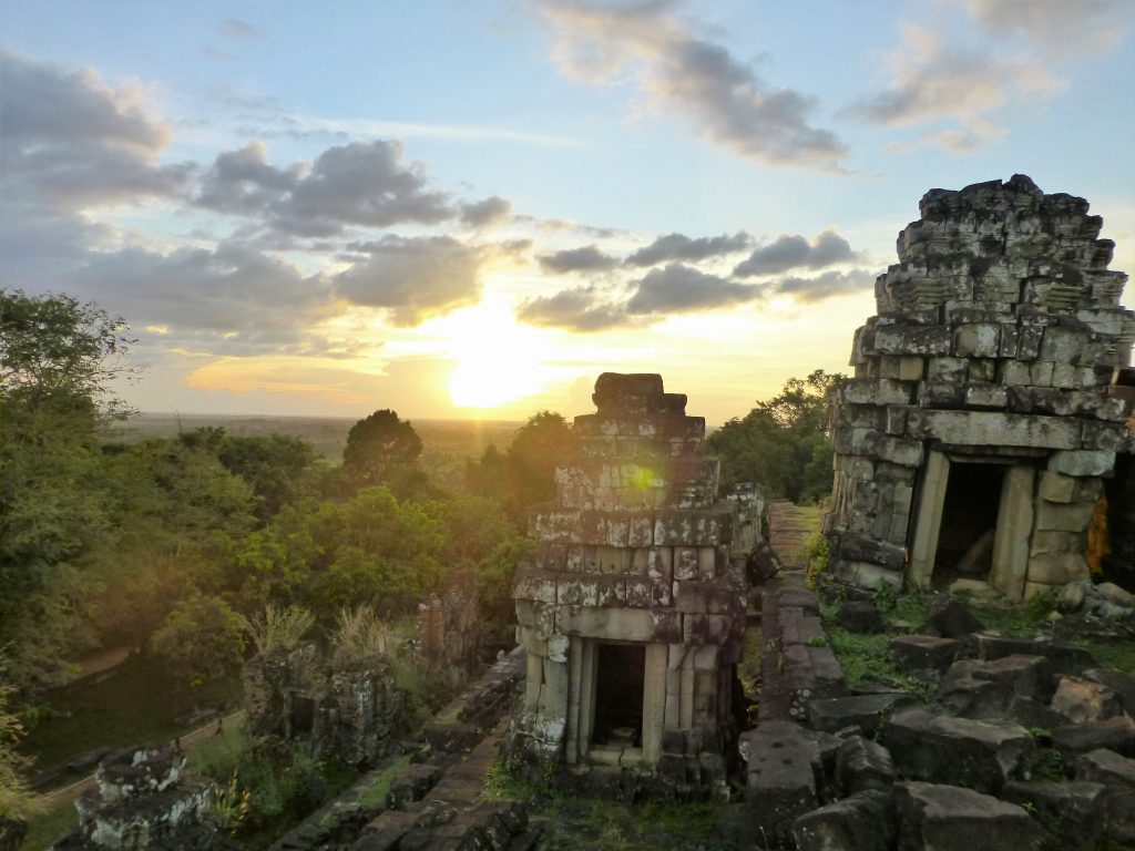 Zonsondergang, Cambodia - Siem Reap