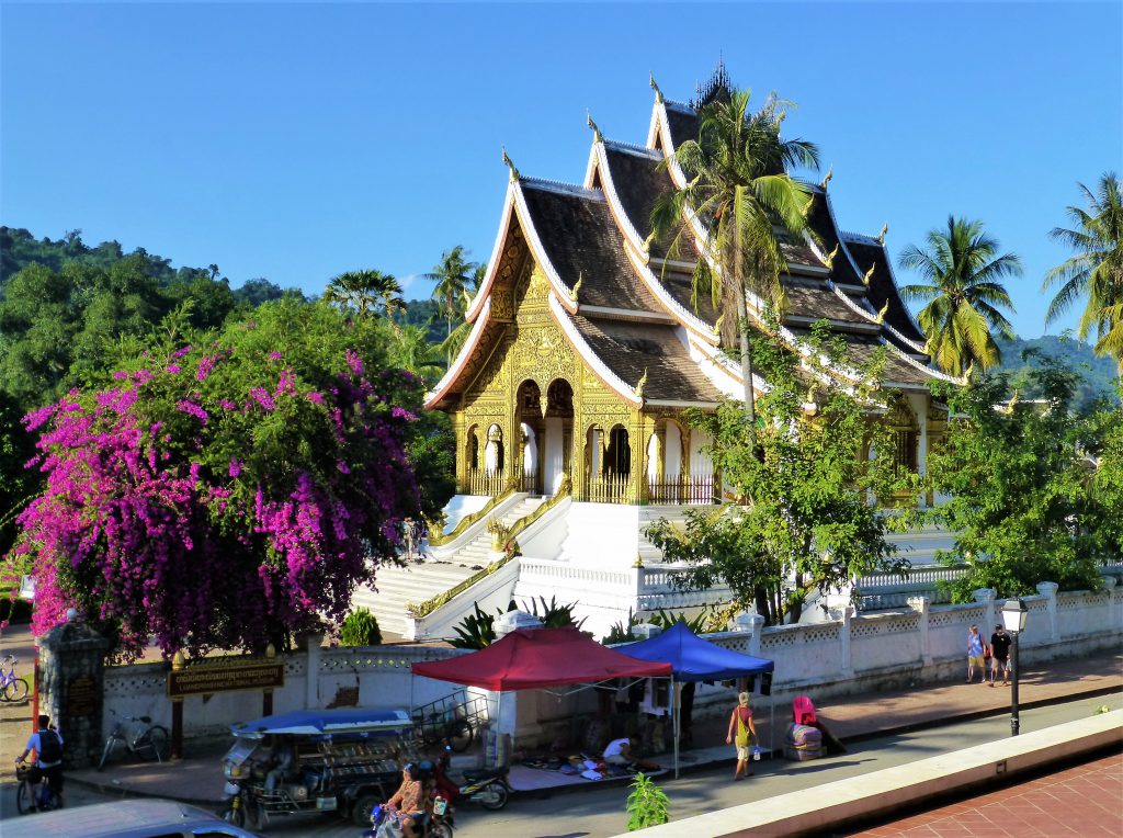 The Beautiful Sunset on Mount Phu Si in Luang Prabang