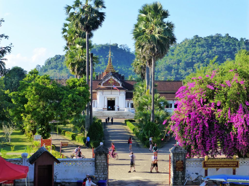 The Beautiful Sunset on Mount Phu Si in Luang Prabang