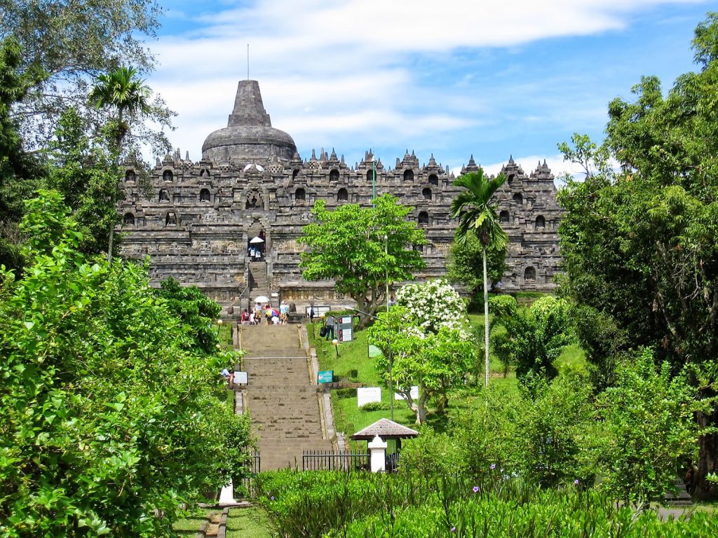 The Borobudur on Java, Indonesia