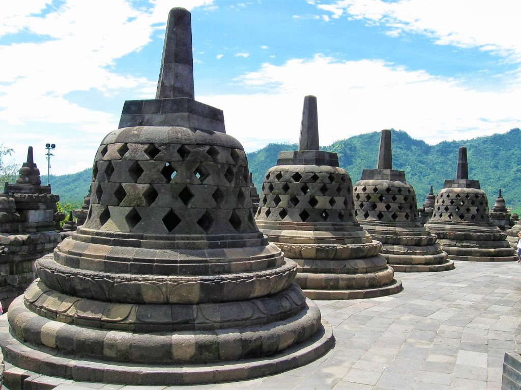 The Borobudur on Java, Indonesia