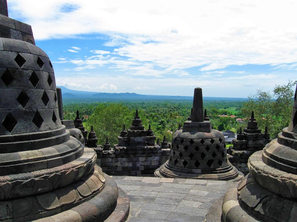 The Borobudur on Java, Indonesia