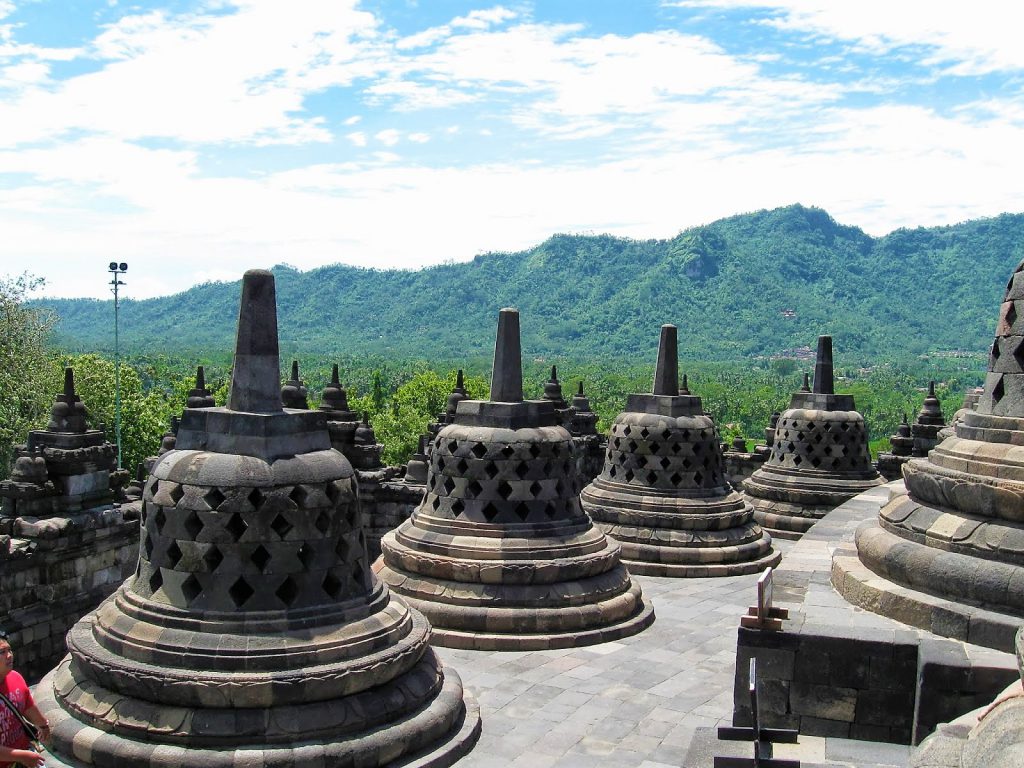 The Borobudur on Java, Indonesia