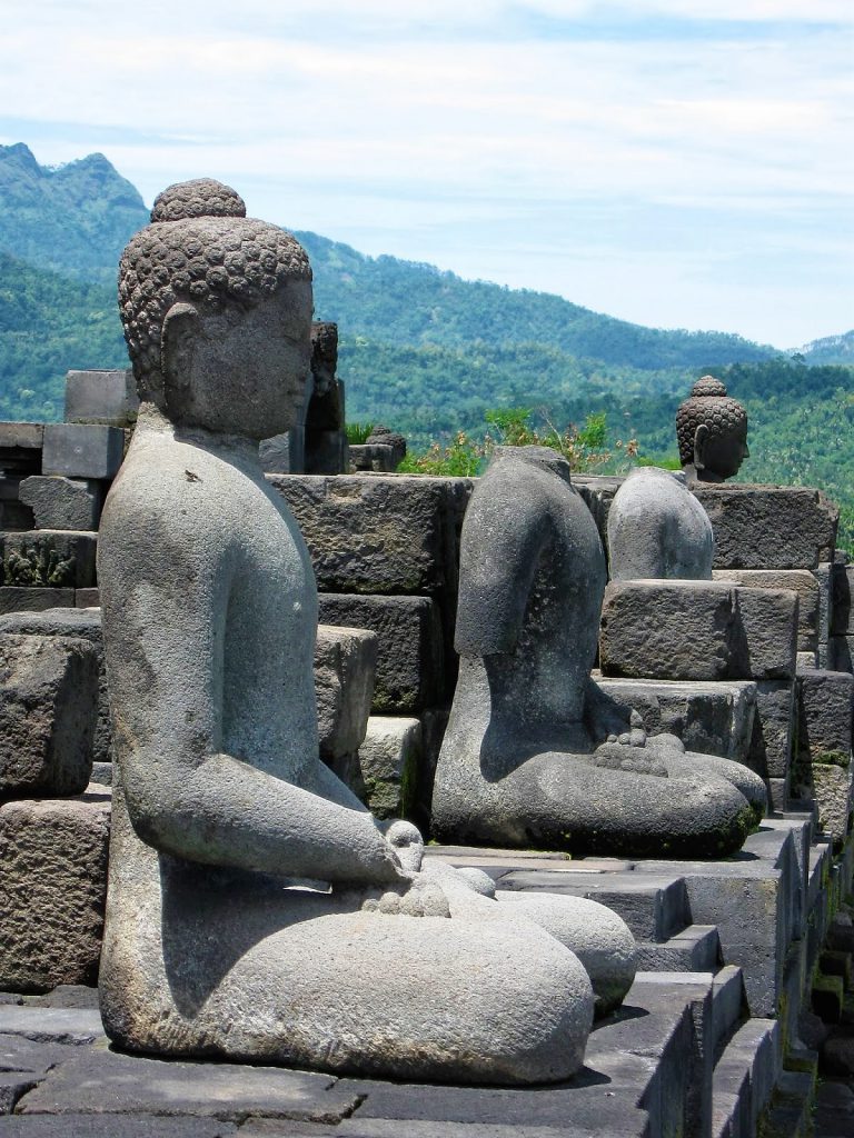 The Borobudur on Java, Indonesia