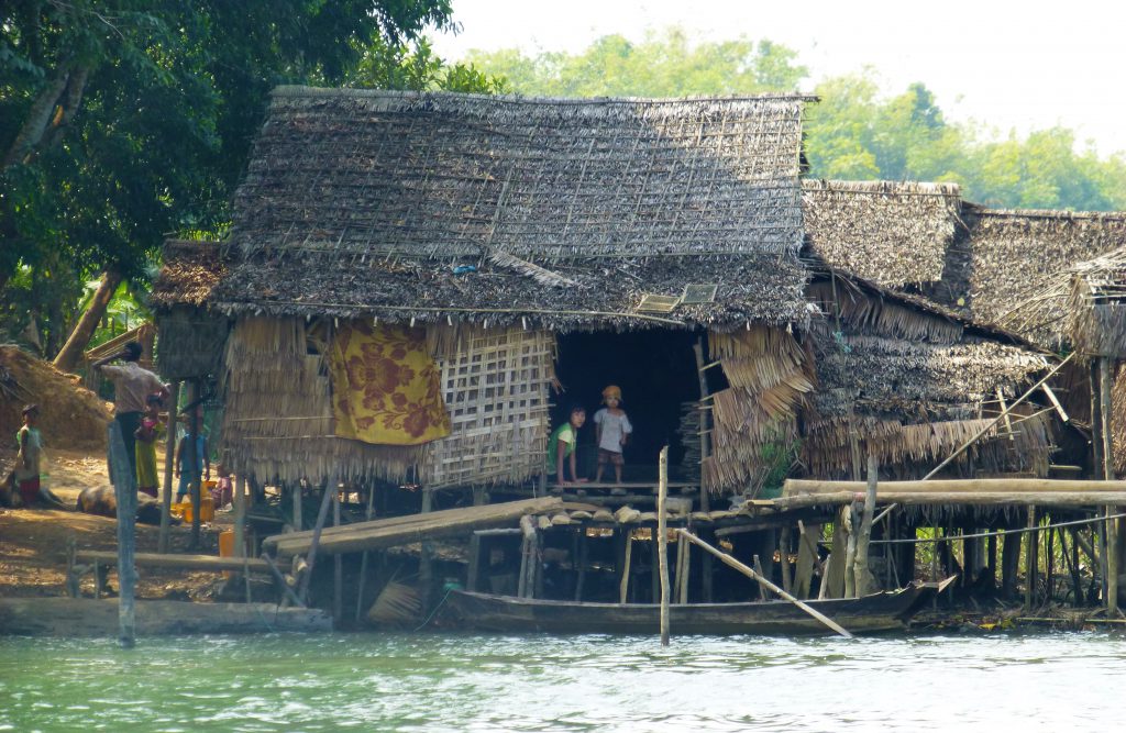 Fishermen village near Chaung Tha, Myanmar