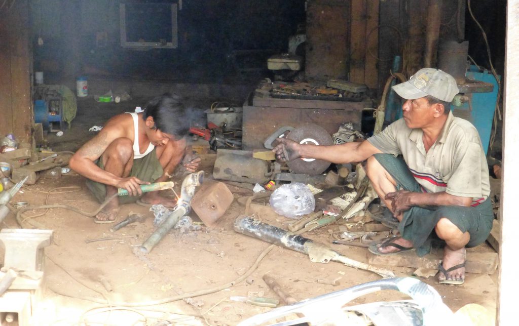 Fishermen village near Chaung Tha, Myanmar