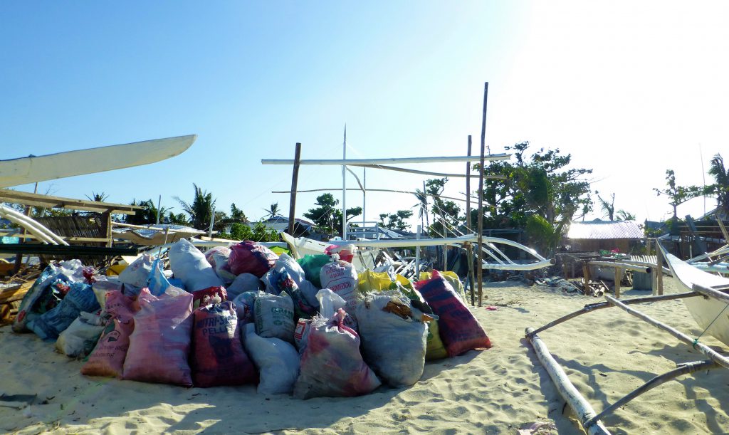 The desastrous results of the tyfoon Haiyan, Malapascua. Cebu -Phillipines