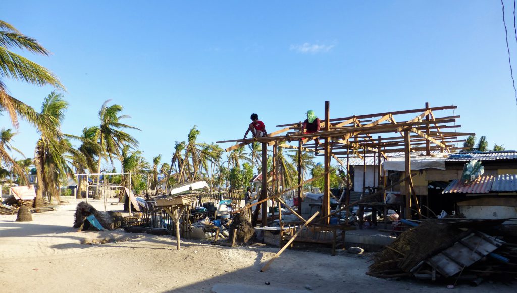 The desastrous results of the tyfoon Haiyan, Malapascua. Cebu -Phillipines