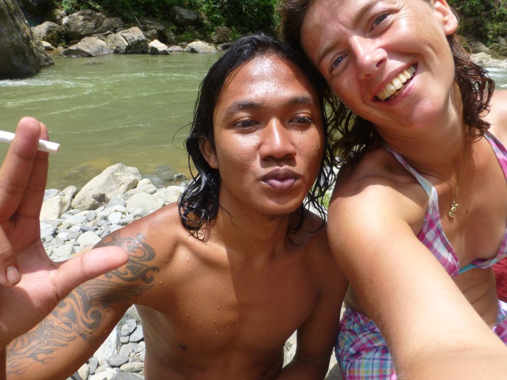 Seeing the Orangutan in the rainforest. Bukit Lawang - Indonesia