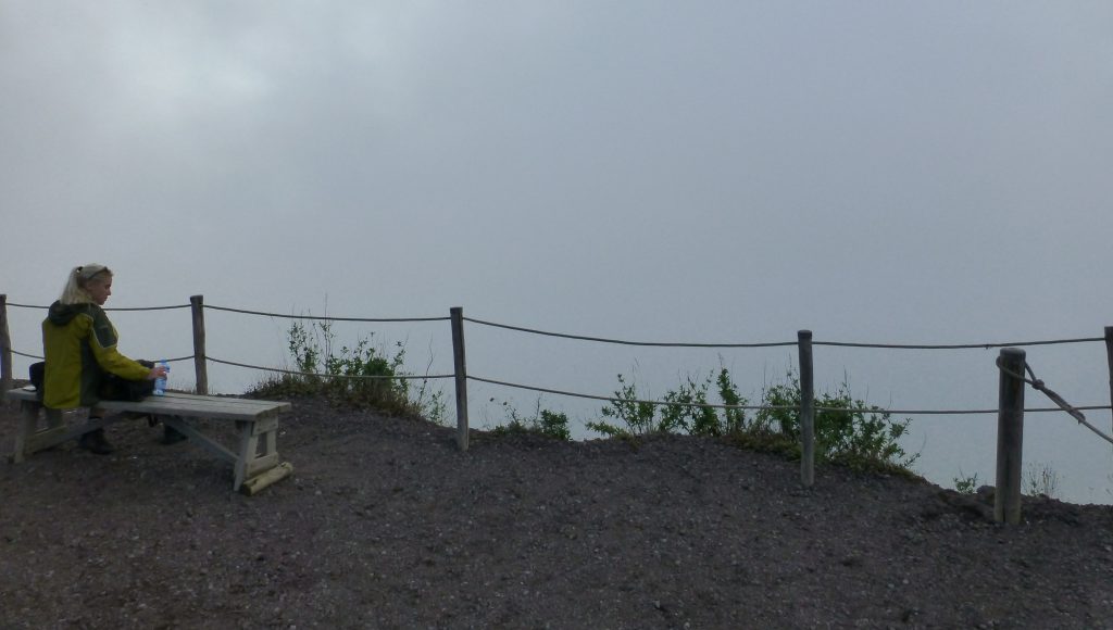 Climbing the Vesuvius at Ercolano, Italy