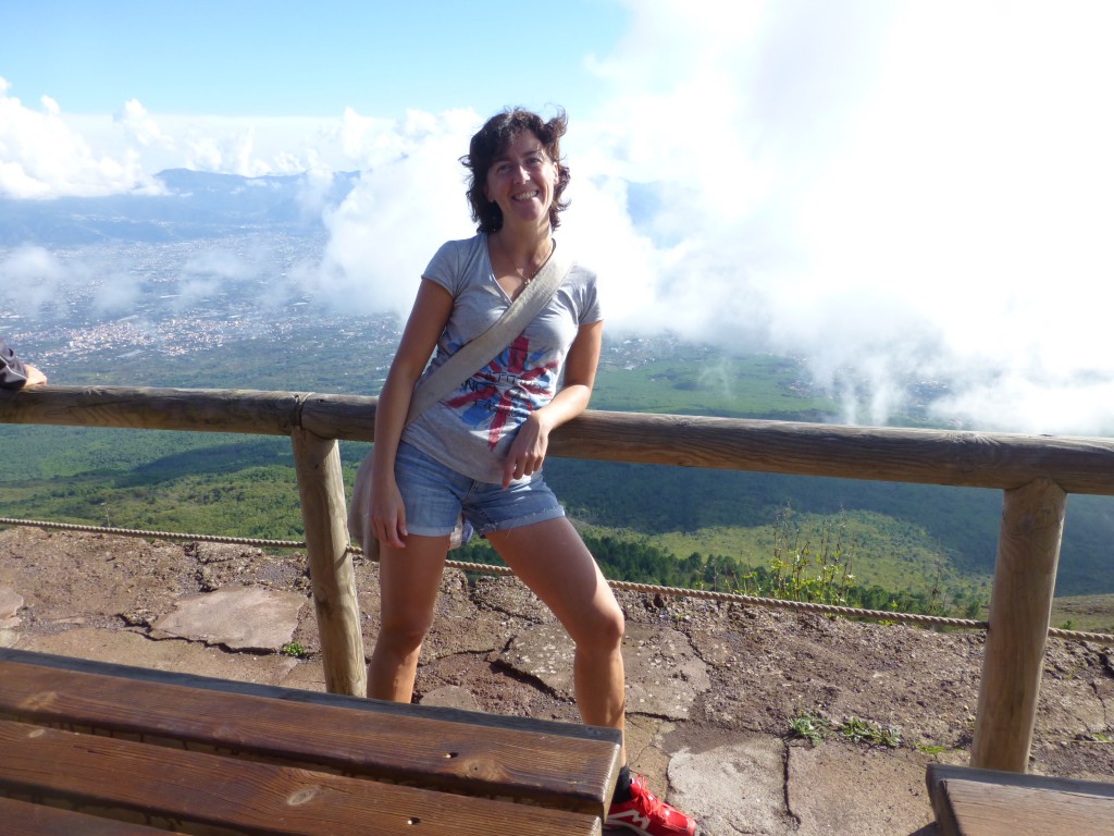 Climbing the Vesuvius at Ercolano, Italy