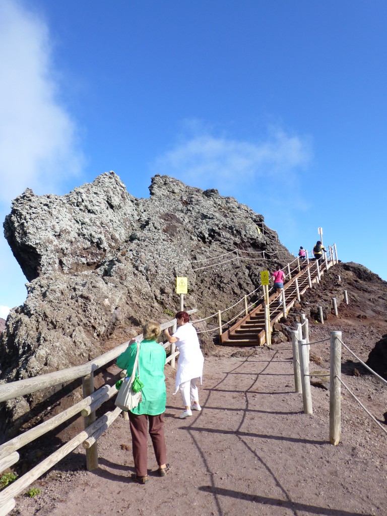 Climbing the Vesuvius at Ercolano, Italy