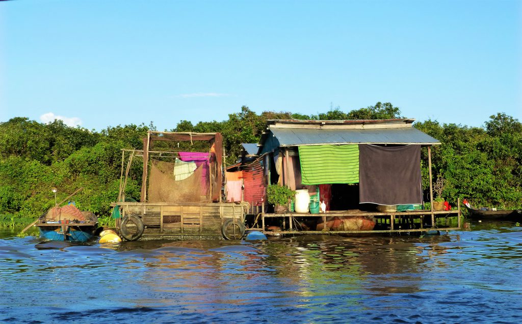 Drijvende stad op het Tonle Sap meer, Siem Reap - Cambodja