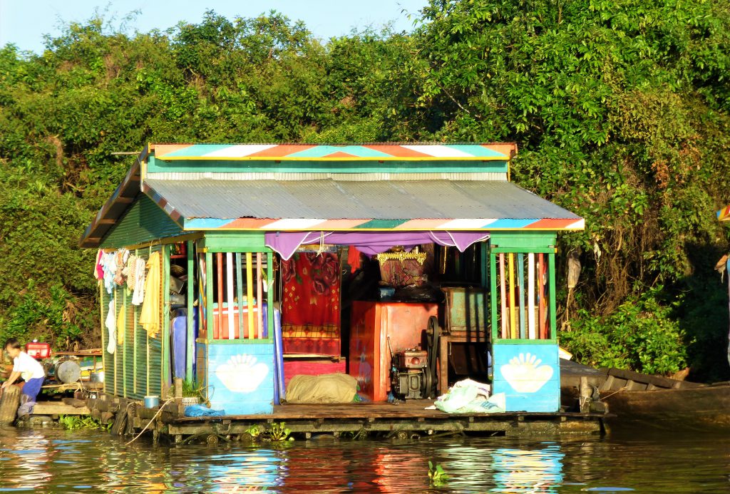 Drijvende stad op het Tonle Sap meer, Siem Reap - Cambodja