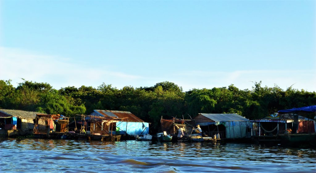 Drijvende stad op het Tonle Sap meer, Siem Reap - Cambodja