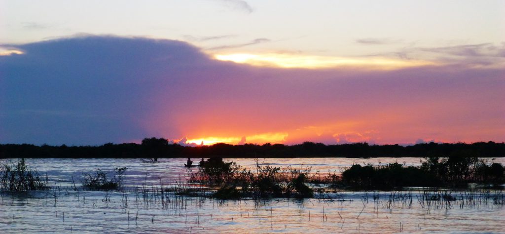 Zonsondergang, Siem Reap - Cambodja