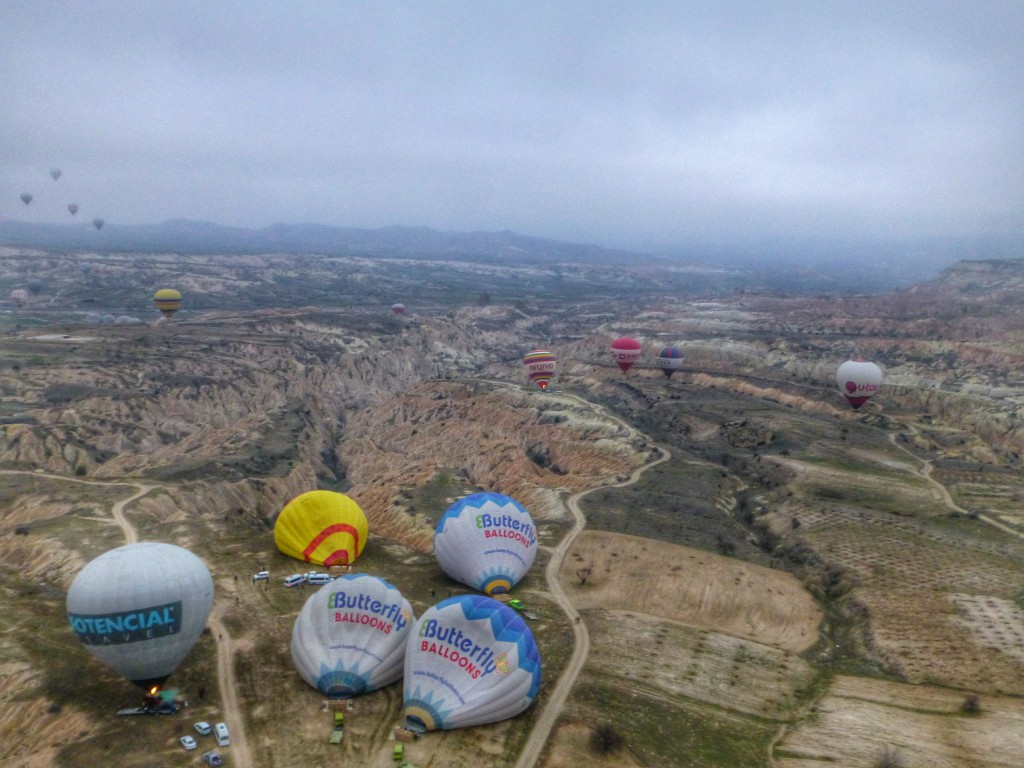 Ballonvaart over Cappadocië tijdens zonsopgang - Turkije