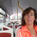 Selfie in de Hop on Hop off Bus in Johannesburg
