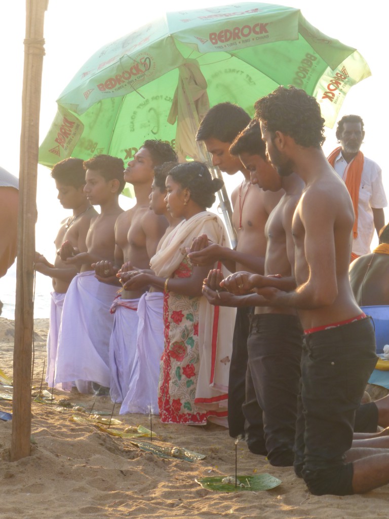 Puja on Papanasam - Varkala Beach - India