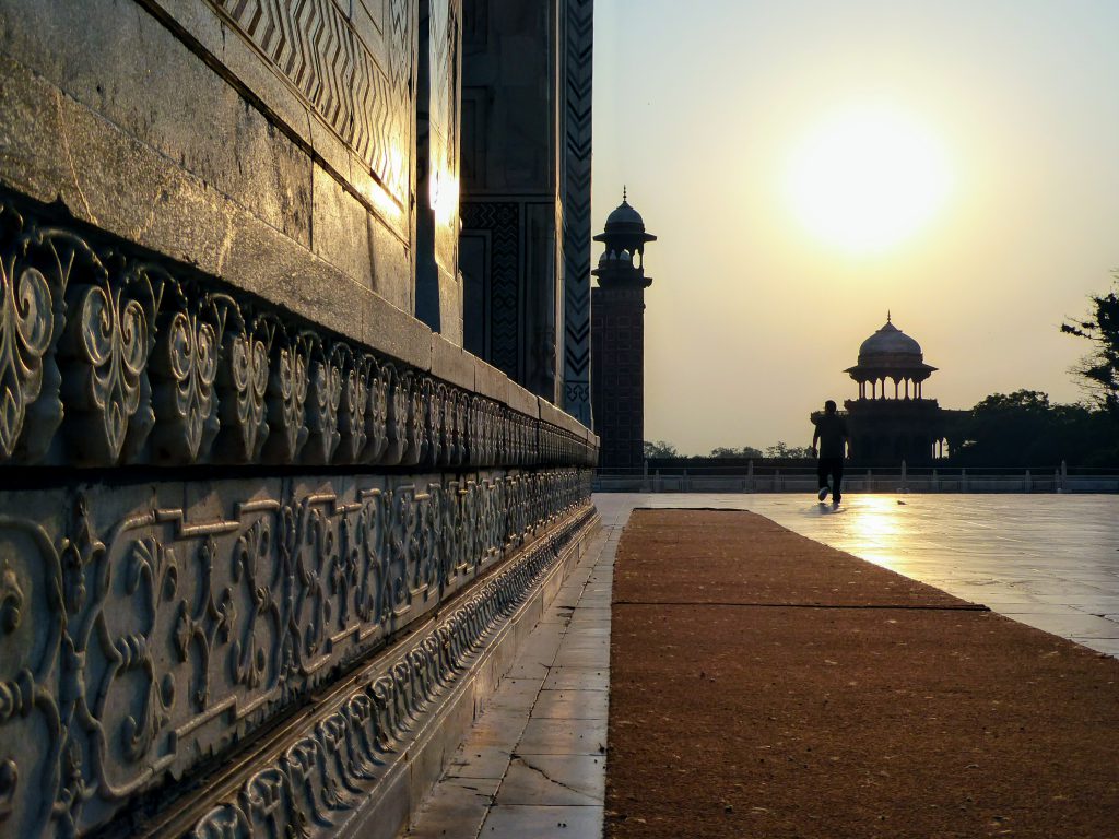 Zonsopgang bij Taj Mahal - Agra