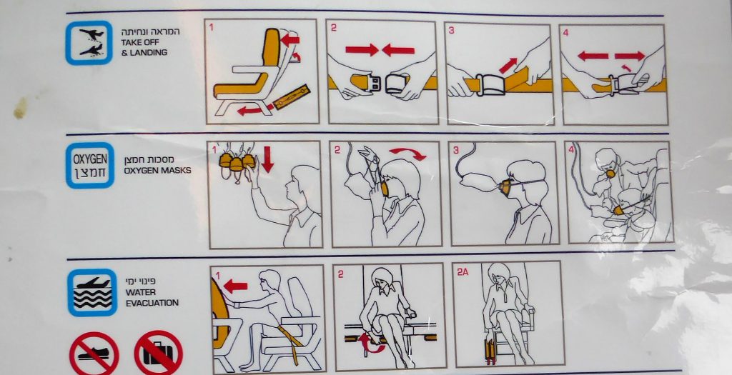 Safety Instructions Airplanes; do we still notice them?