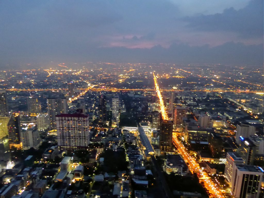 On top of Baiyoke Tower, Bangkok .. it was getting uncomfortable