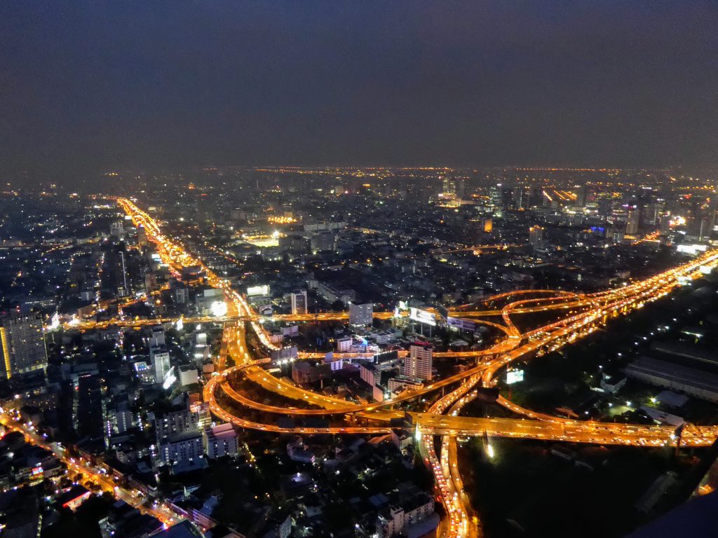 On top of Baiyoke Tower, Bangkok .. it was getting uncomfortable